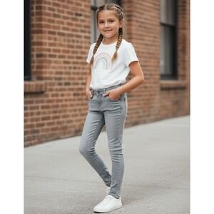 The Childrens Place Girls Skinny Jeans Grey Denim Slim Fit Pants Size  12